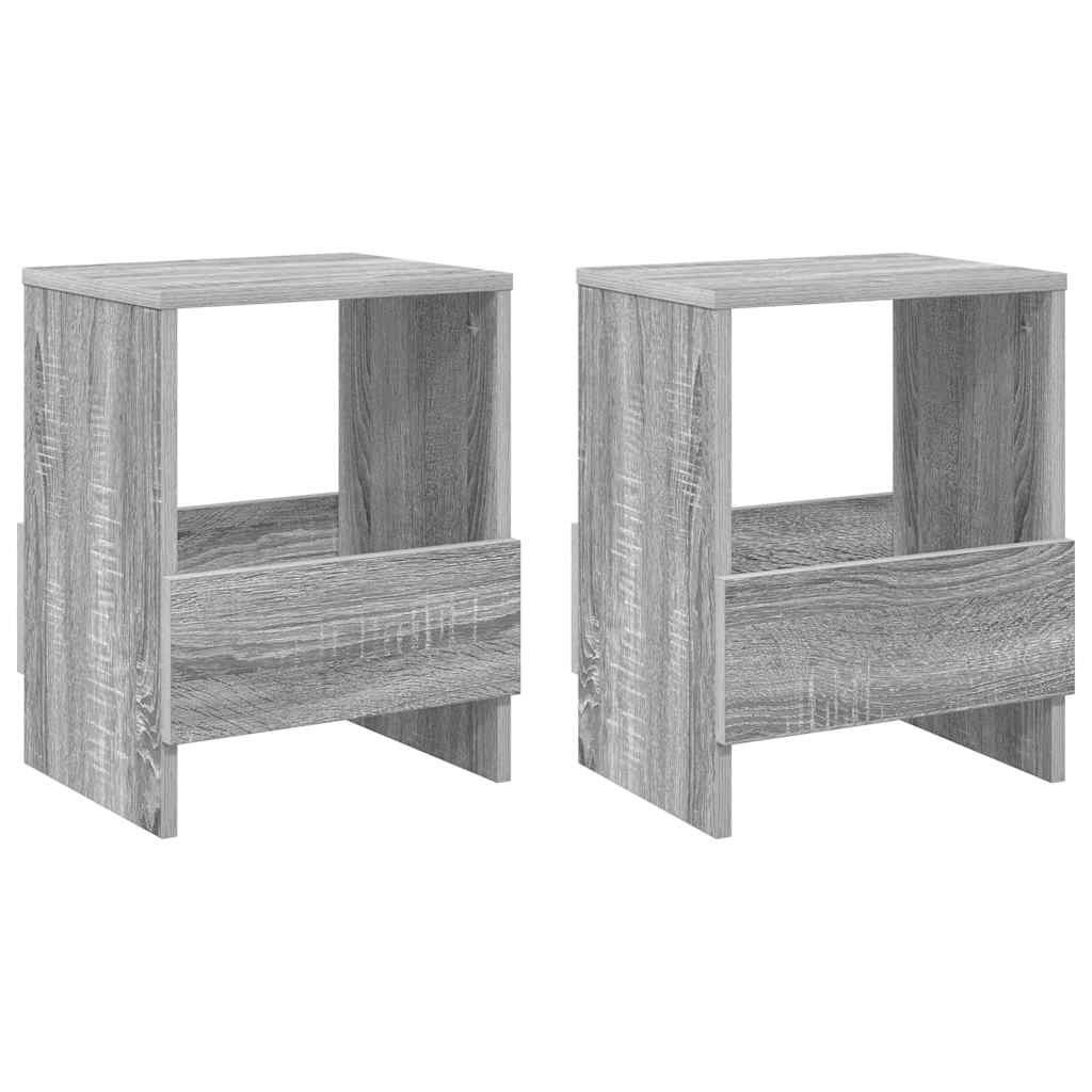 Estante de revistas 2 unid. cinza sonoma 35 x 30 x 45 cm
