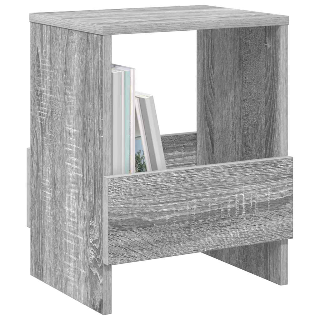 Estante de revistas 2 unid. cinza sonoma 35 x 30 x 45 cm