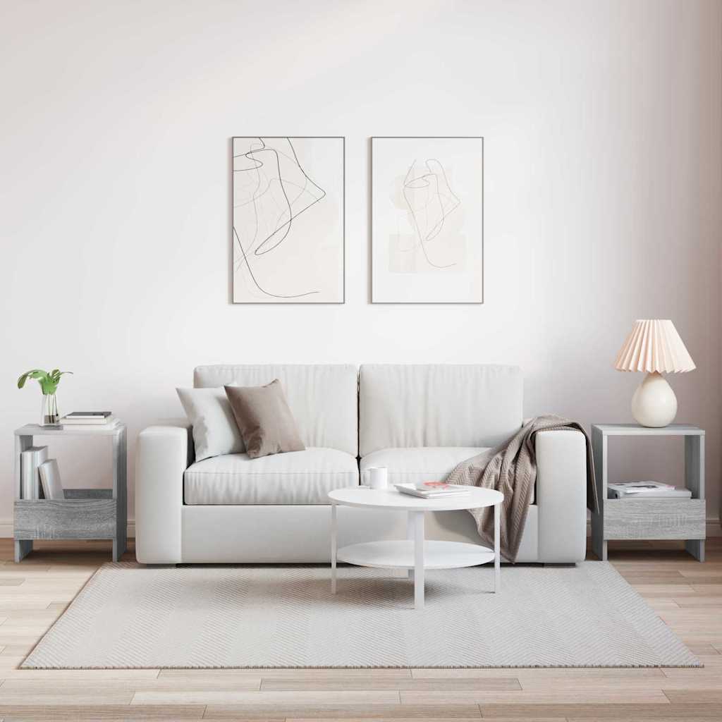 Estante de revistas 2 unid. cinza sonoma 35 x 30 x 45 cm