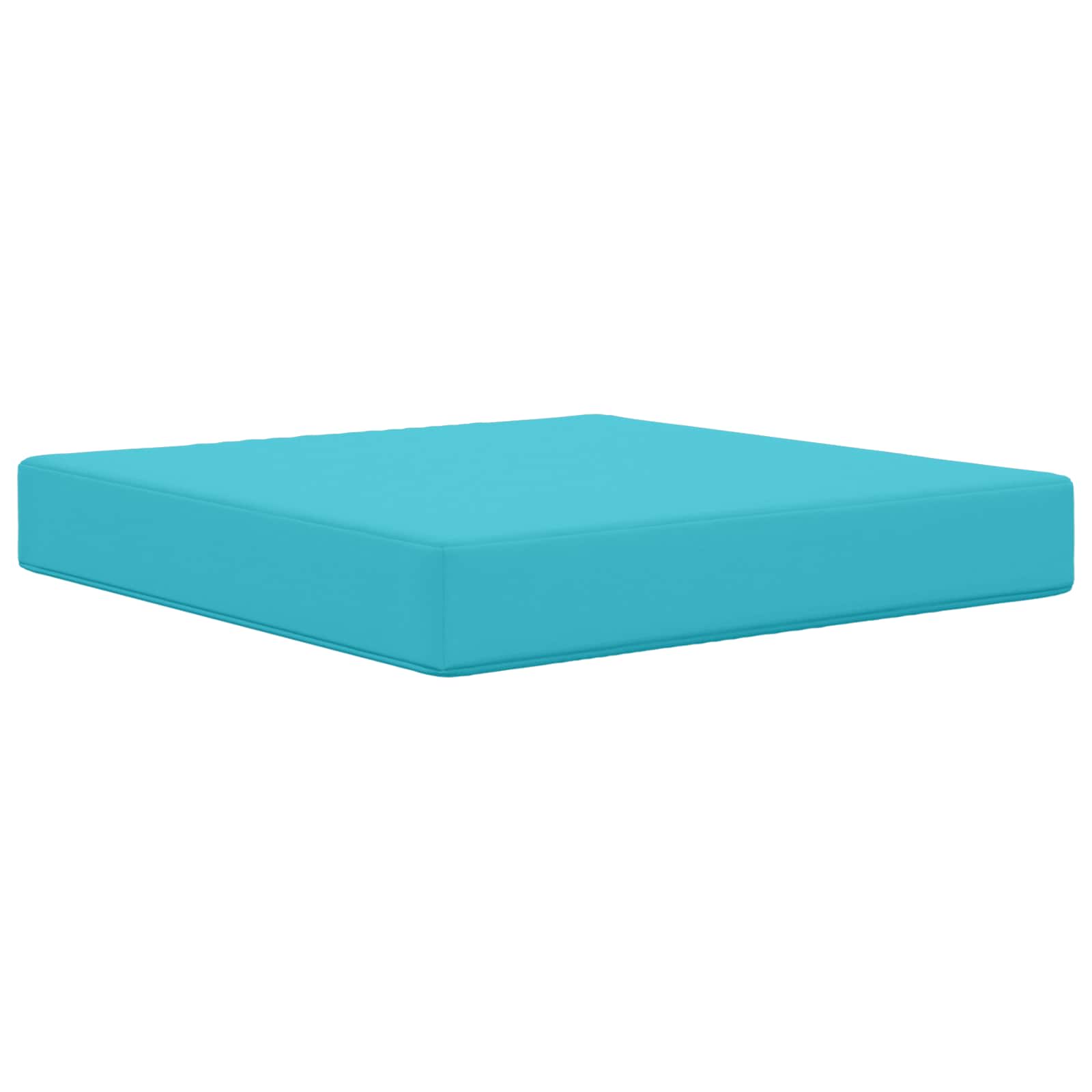 Almofada para sofá externo poliéster turquesa 60 x 60 x 8 cm