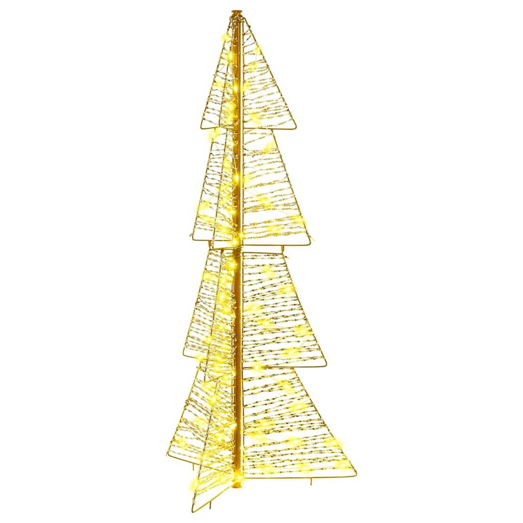 Árvore de natal com 100 leds branco quente 120 cm PET
