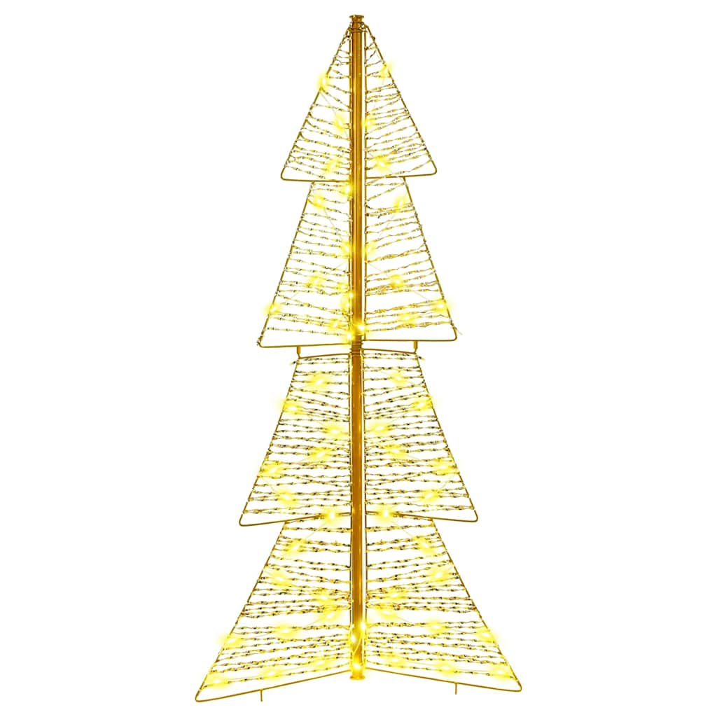 Árvore de natal com 100 leds branco quente 120 cm PET