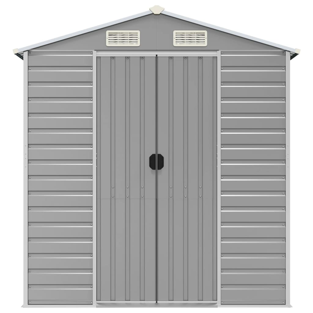 Abrigo de jardim cinza claro 191x215x198 cm aço galvanizado
