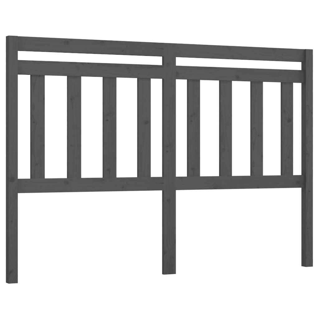 Cabeceira de cama 166x4x100 cm pinho maciço cinzento