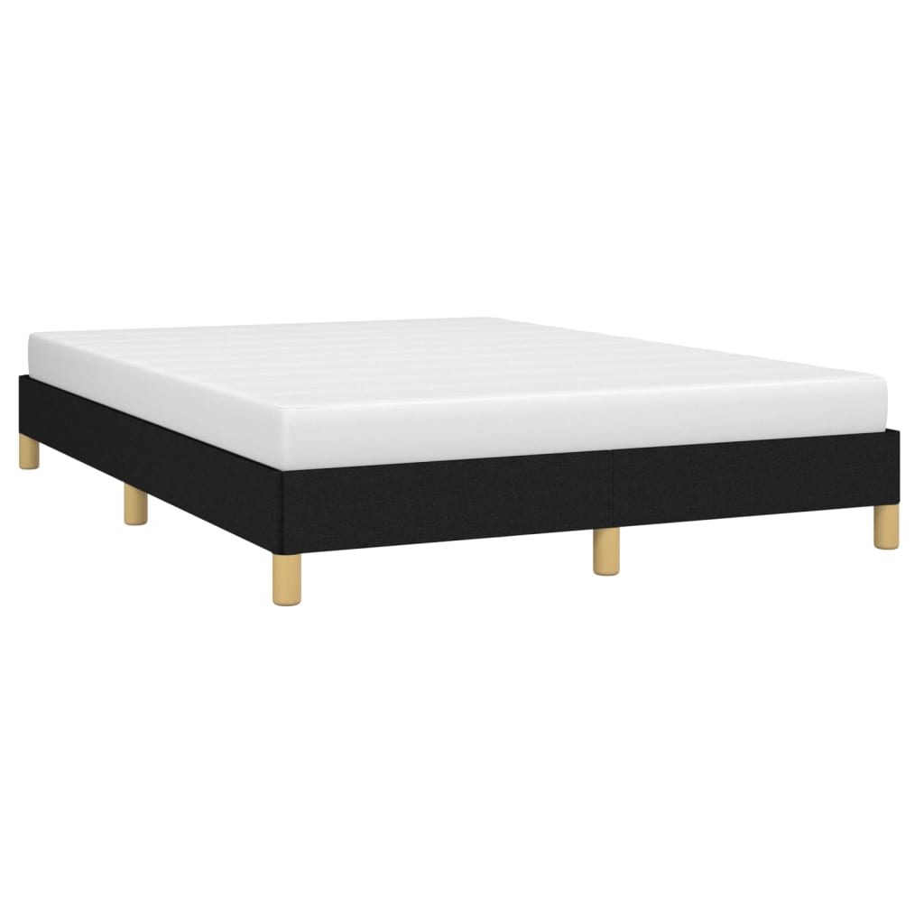Estrutura de cama sem colchão 140x200 cm tecido preto