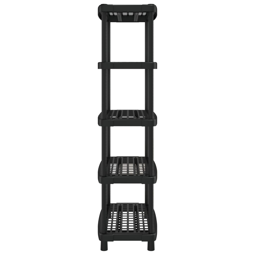 Estante arrumação c/ 5 prateleiras 93,5x45,5x194,5 cm PP preto