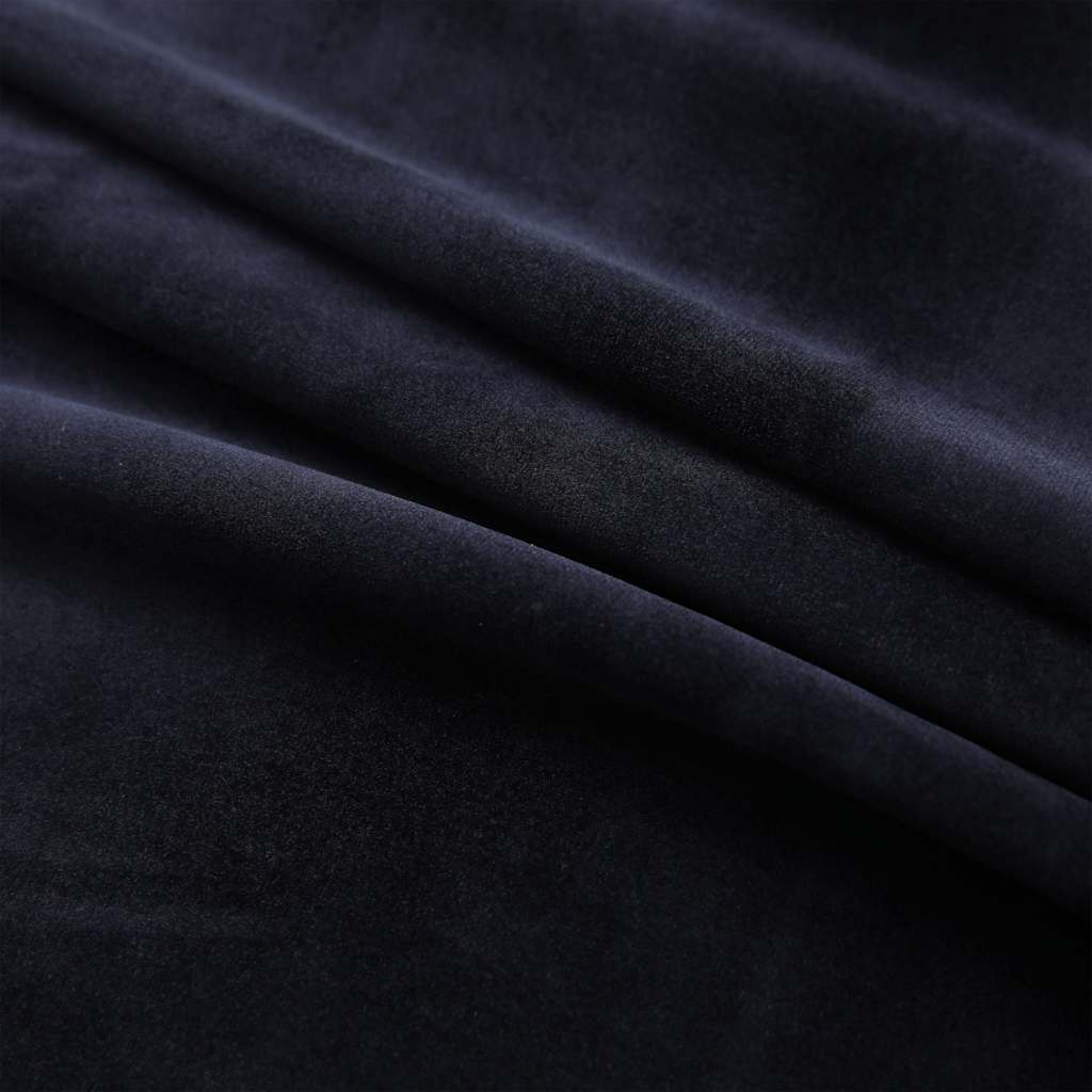 Cortina blackout com argolas em metal 290x245 cm veludo preto