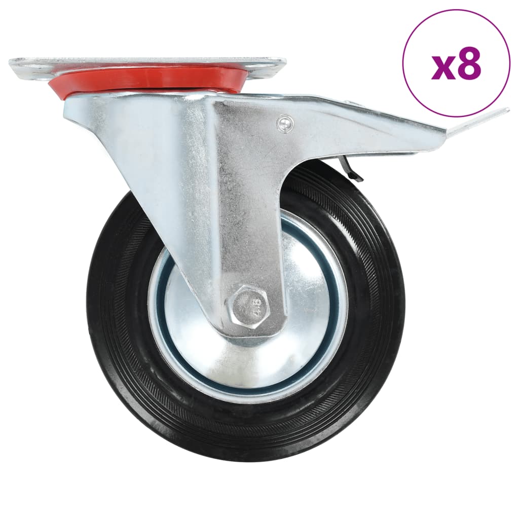 Rodas giratórias 8 pcs 160 mm