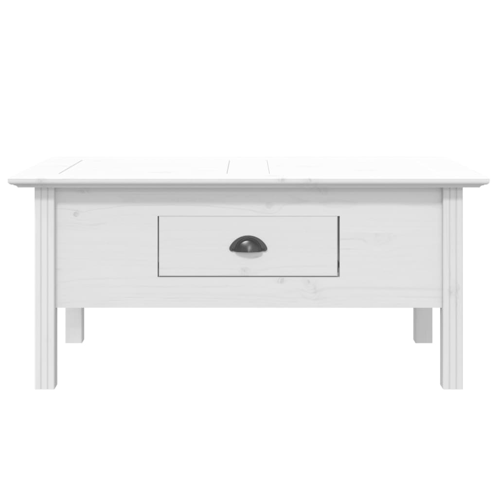 Mesa de centro bodo 100x55x46 cm madeira de pinho maciça branco