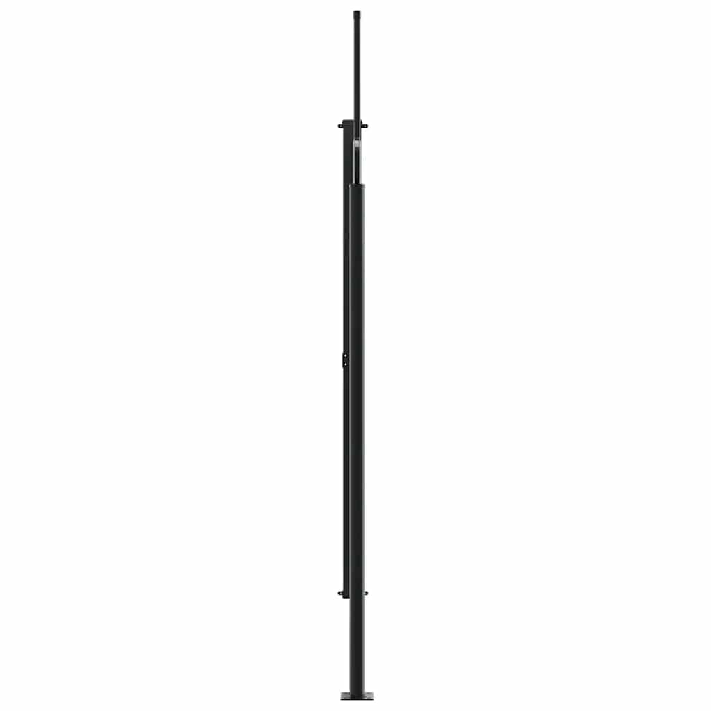 Toldo lateral retrátil 220x300 cm preto