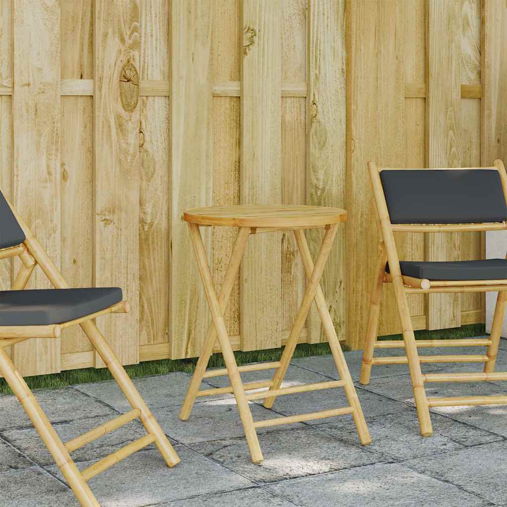 Mesa de jardim dobrável ø55x75 cm bambu