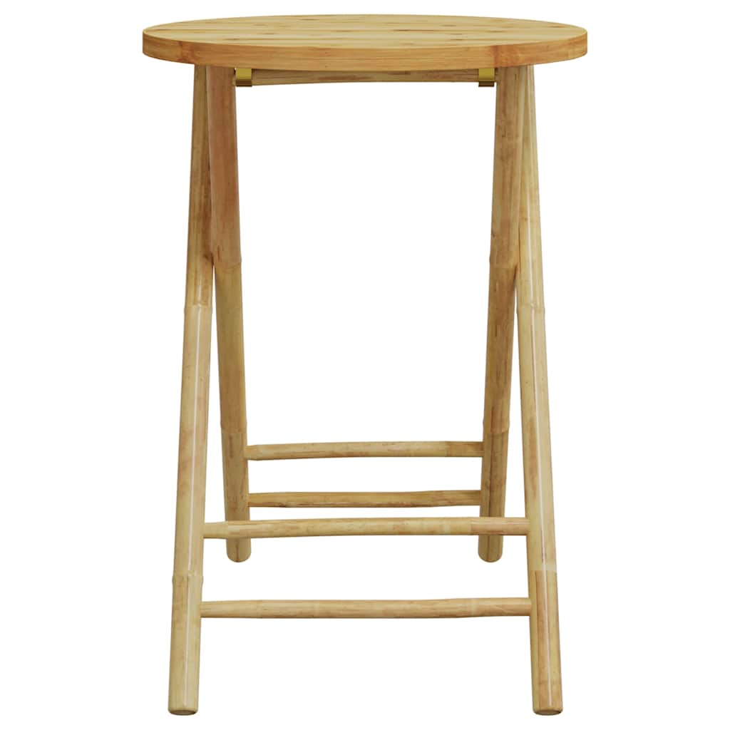 Mesa de jardim dobrável ø55x75 cm bambu