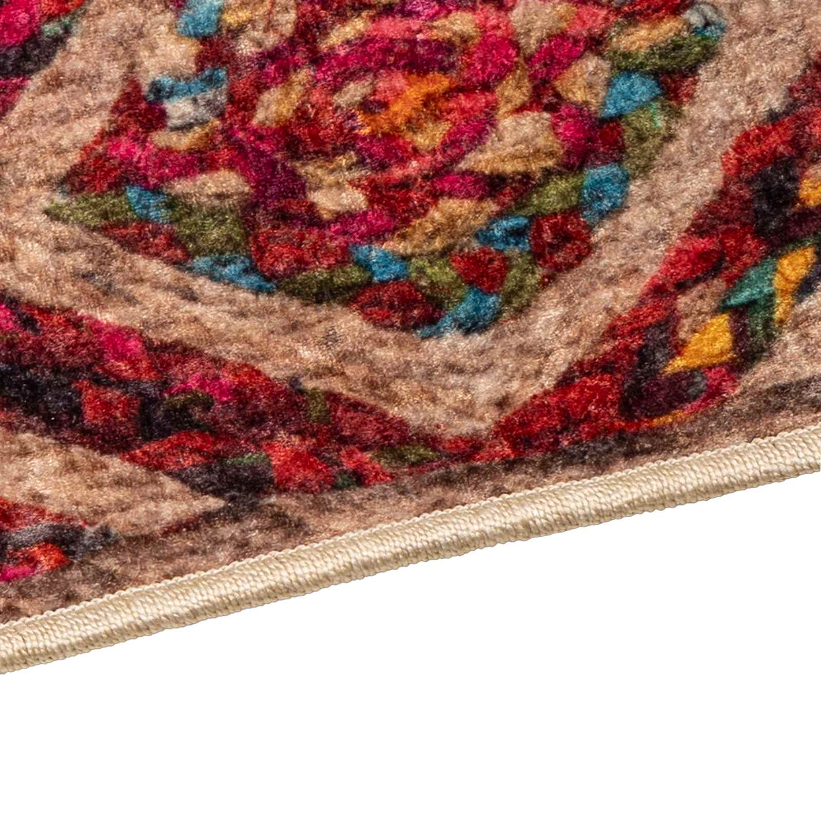 Passadeira marsa multicolor 80 x 350 cm poliéster e PVC