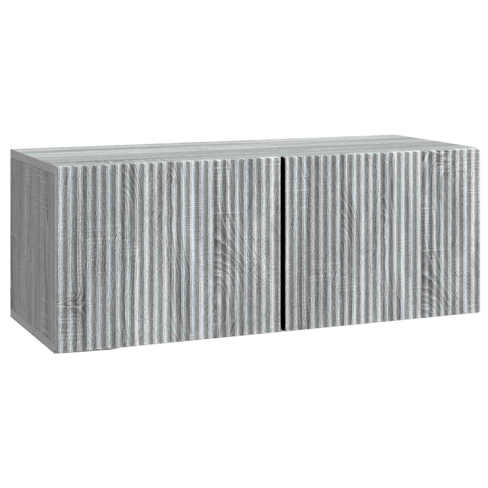 Gabinete de TV de parede sonoma cinzento 78,5 x 31 x 30 cm