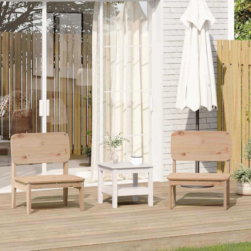 Cadeiras de jardim 2 pcs 60x52,5x72 cm pinho maciço