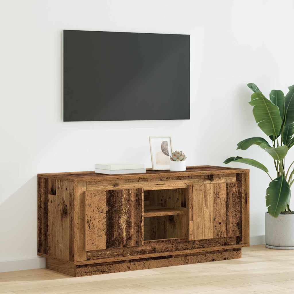 Gabinete para TV 102 x 35 x 45 cm madeira antiga
