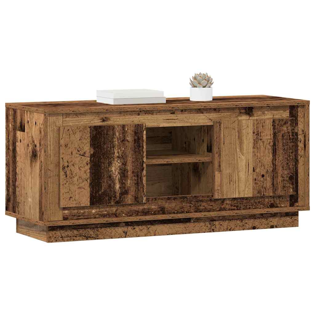 Gabinete para TV 102 x 35 x 45 cm madeira antiga
