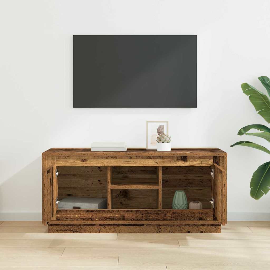 Gabinete para TV 102 x 35 x 45 cm madeira antiga