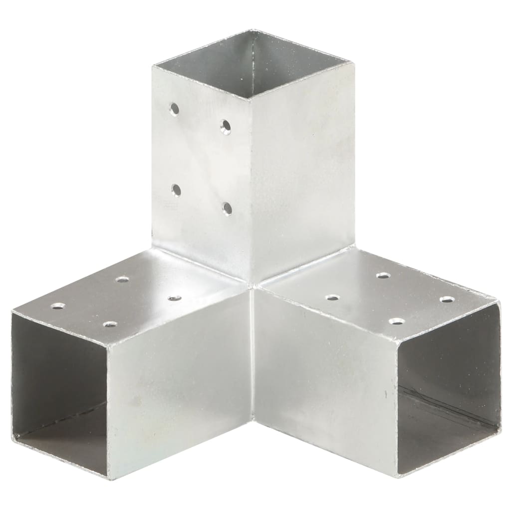 Base para poste em forma de y 71x71 mm metal galvanizado