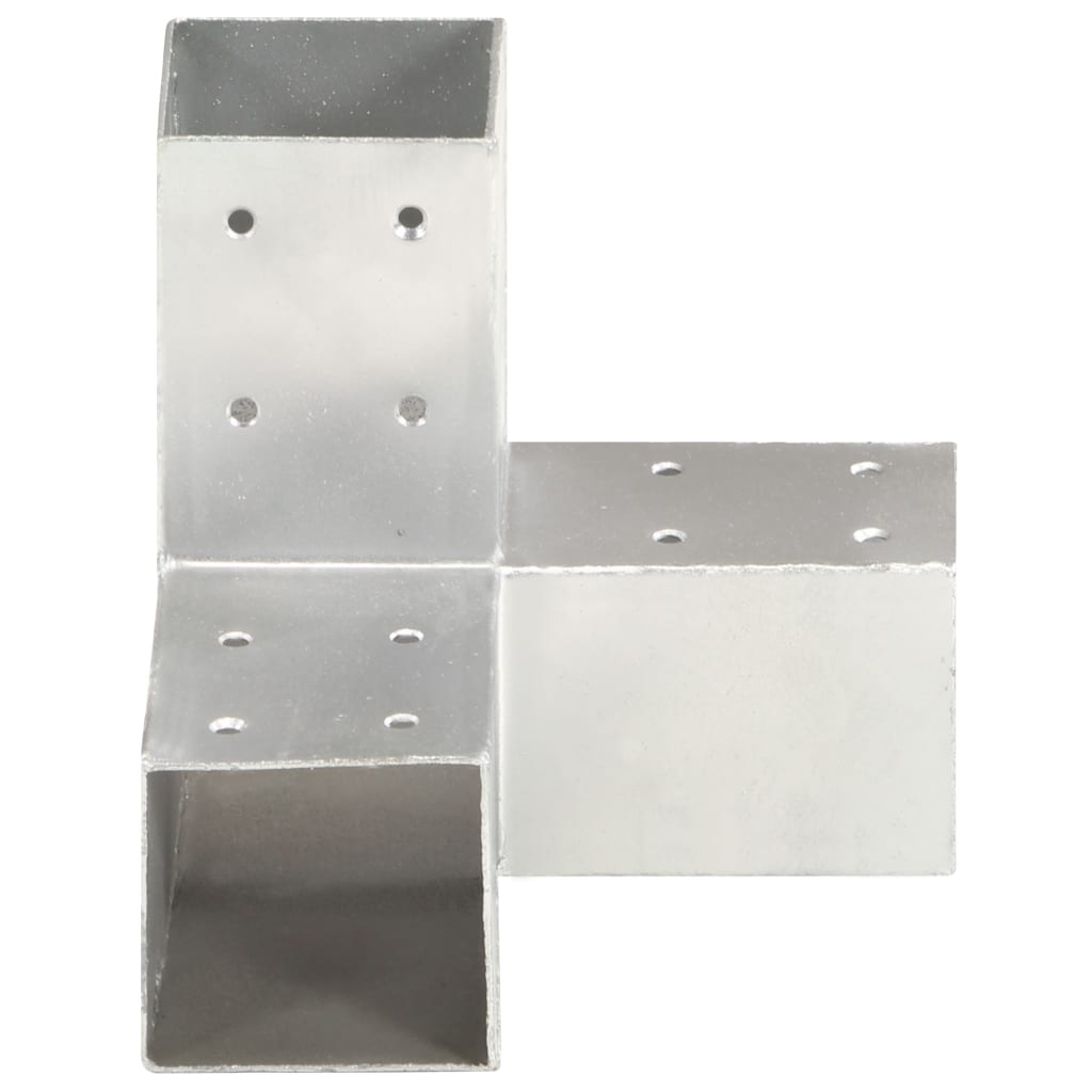 Base para poste em forma de y 71x71 mm metal galvanizado