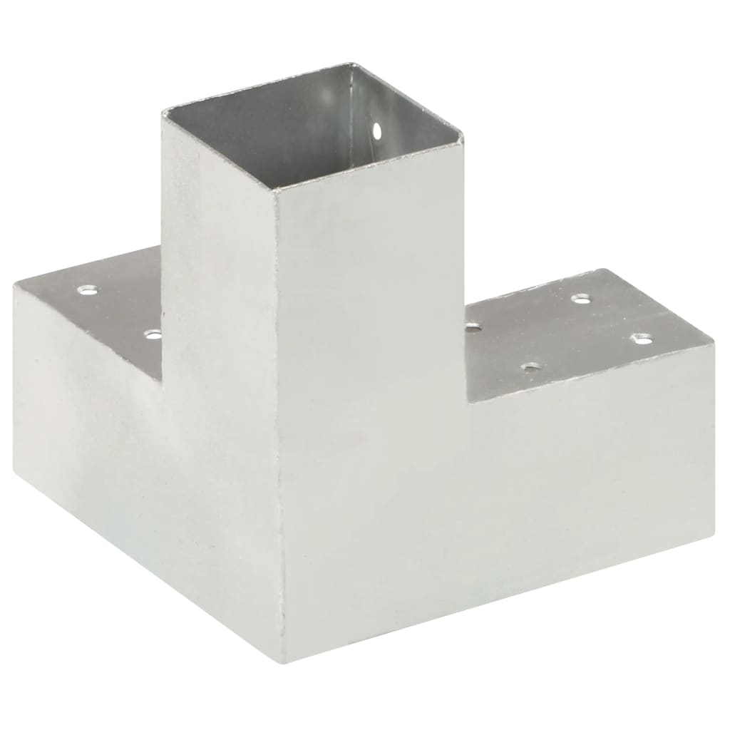 Base para poste em forma de y 71x71 mm metal galvanizado