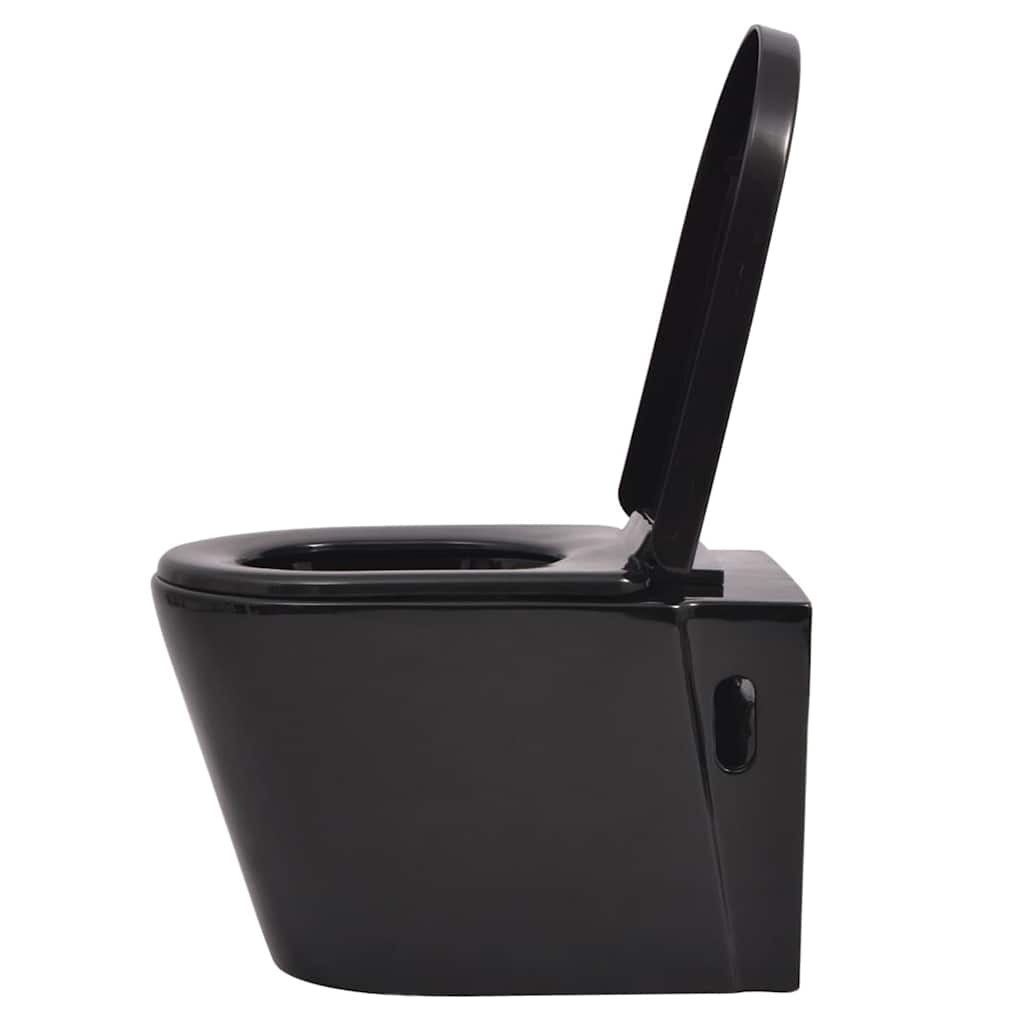 Sanita de parede com cisterna oculta, cerâmica, preto