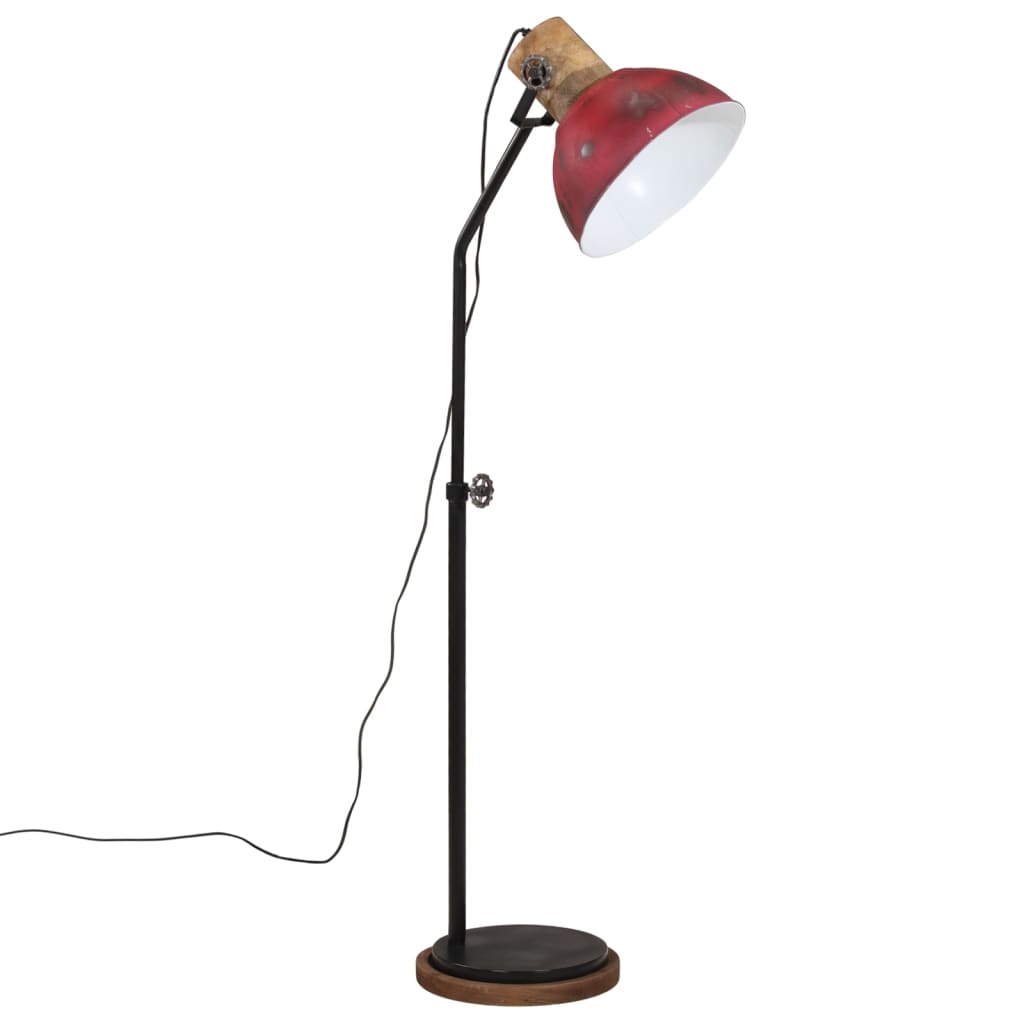 Candeeiro de pé 25 w 30x30x100-150 cm e27 vermelho desgastado