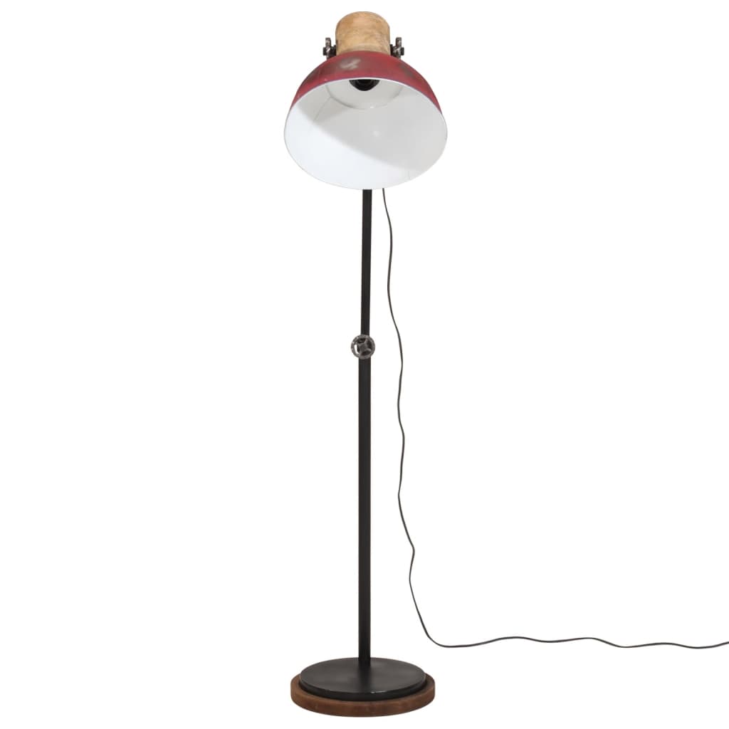 Candeeiro de pé 25 w 30x30x100-150 cm e27 vermelho desgastado