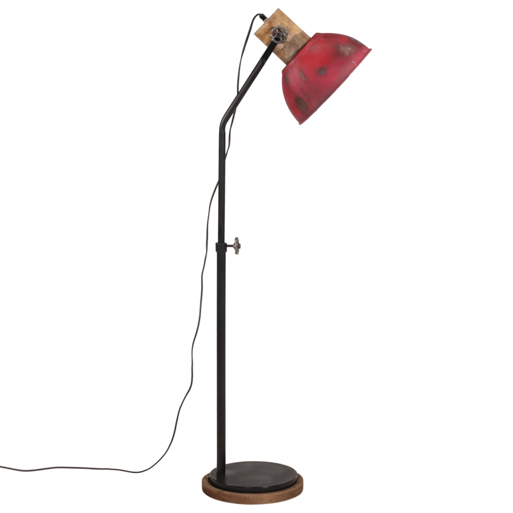 Candeeiro de pé 25 w 30x30x100-150 cm e27 vermelho desgastado