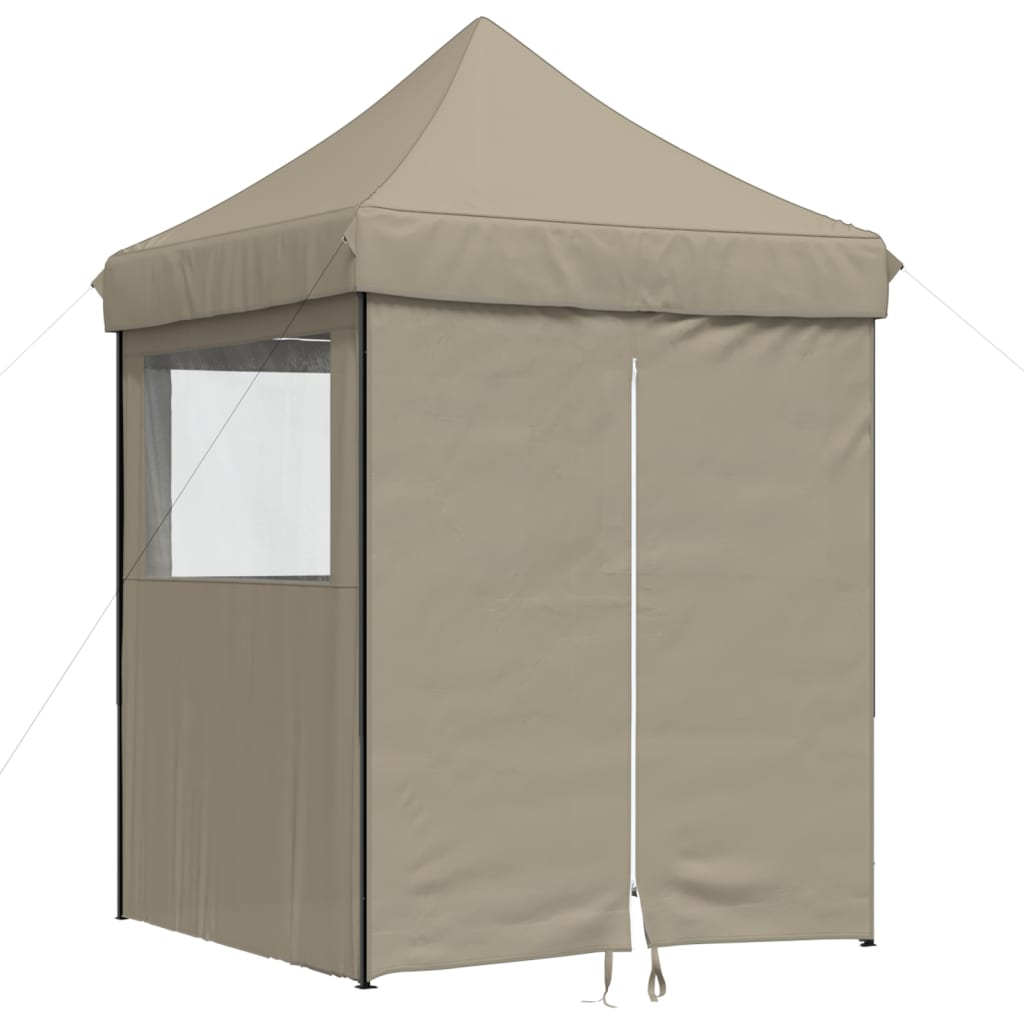 Tenda p/ festas pop-up dobrável c/ 4 paredes cinza-acastanhado