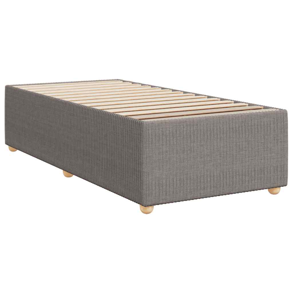 Estrutura de cama sem colchão 90x190 cm tecido cinzento