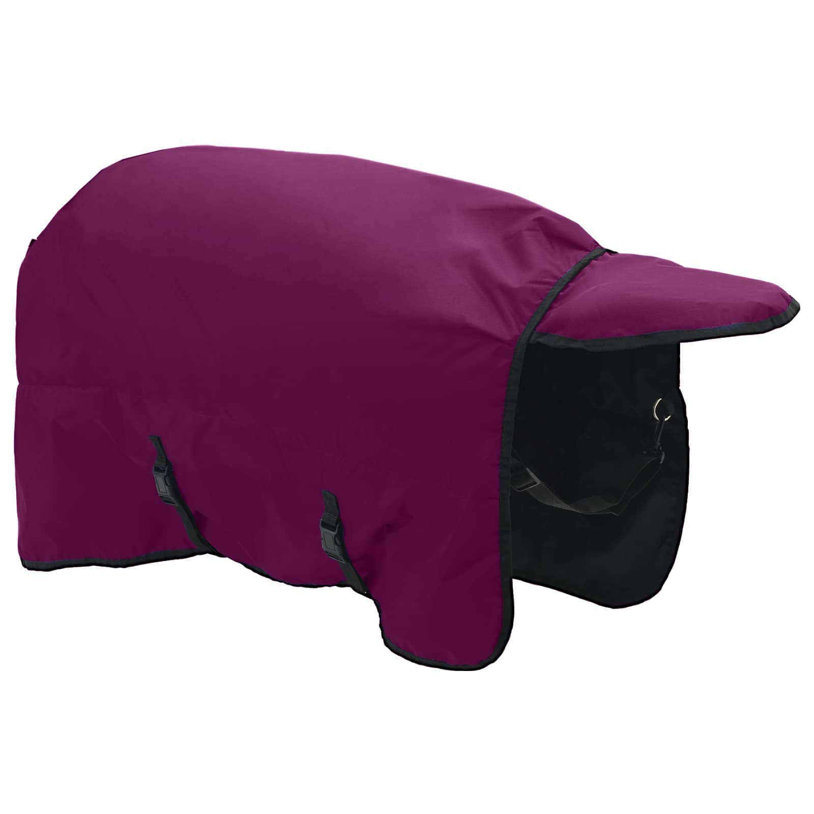Cobertor de cavalo verde escuro e preto 75 cm poliéster