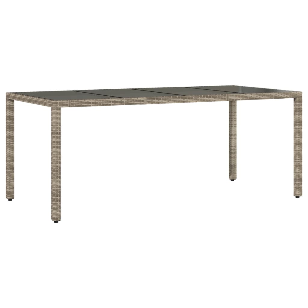 7 Pcs conjunto de jantar p/ jardim c/ almofadões vime PE cinza