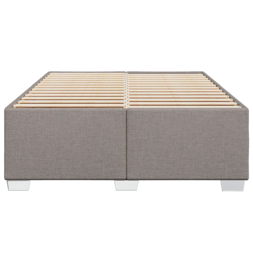 Cama sem colchão 140x200 cm tecido castanho-acinzentado