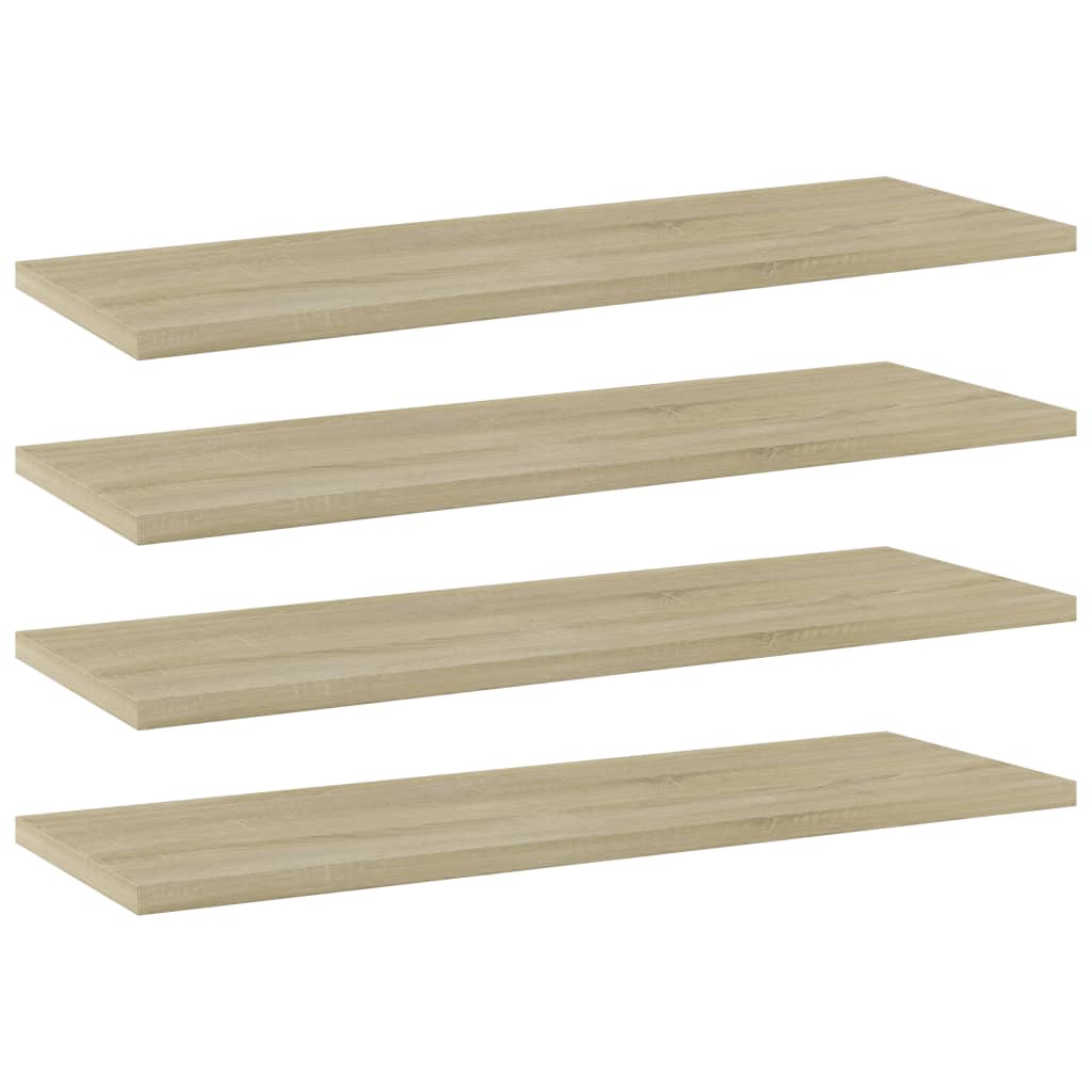 Prateleiras estante 4pcs 60x20x1,5cm contraplacado cor carvalho