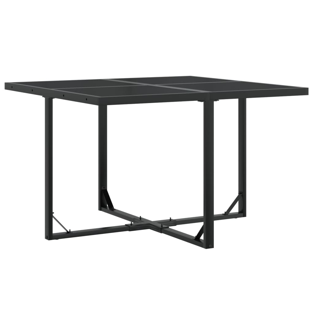 9 Pcs conjunto de jantar para jardim textilene preto