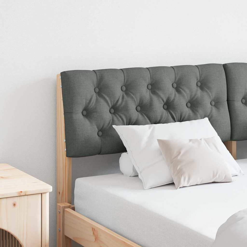 Cabeceira estofada cinza escuro 140 cm