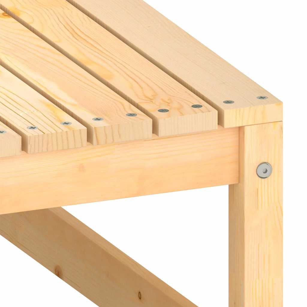 Apoio de pés p/ jardim c/ almofadões 2 pcs pinho maciço