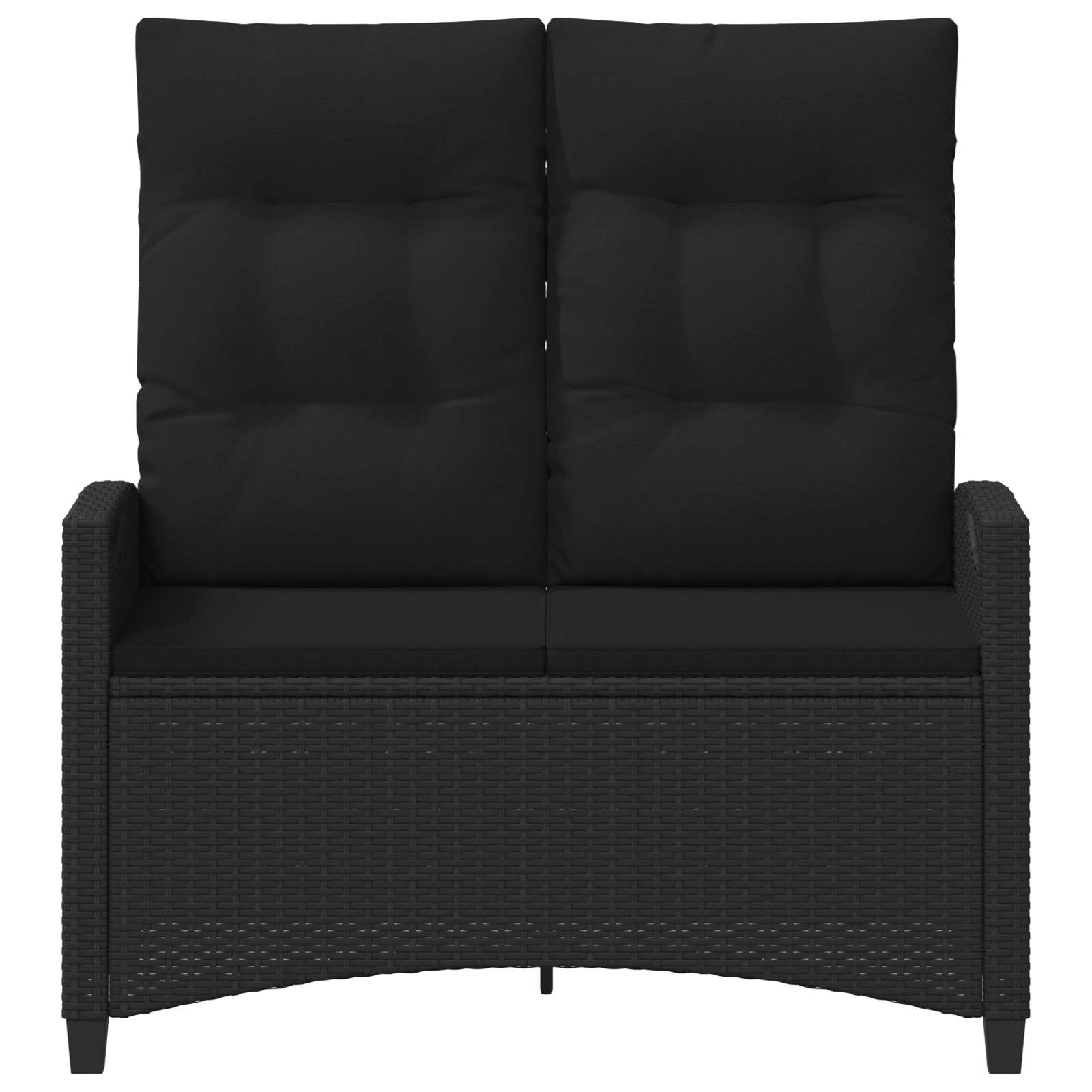 Banco de jardim preto 105 x 60 x 112 cm aço e poliéster