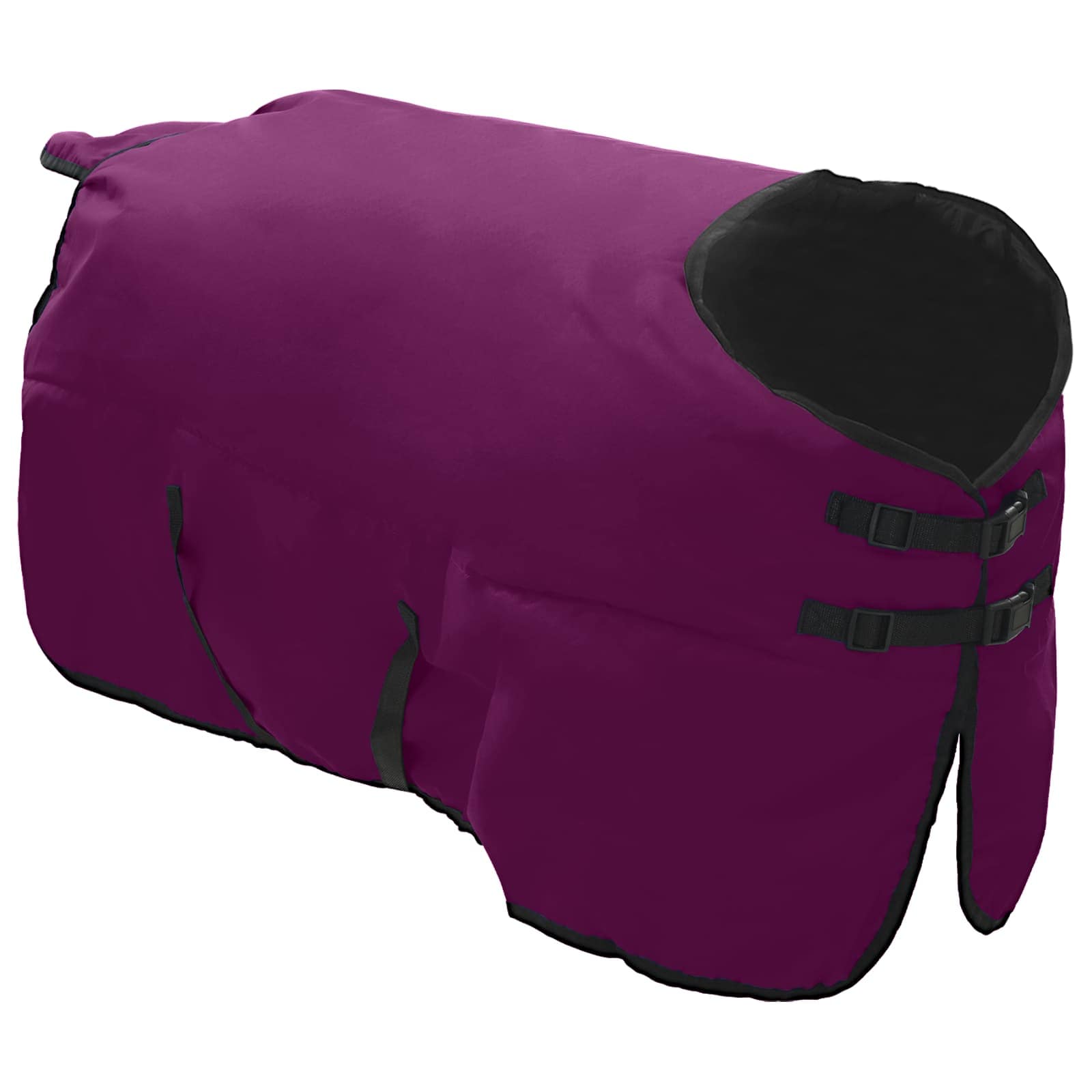 Cobertor de cavalo verde escuro e preto 145 cm poliéster
