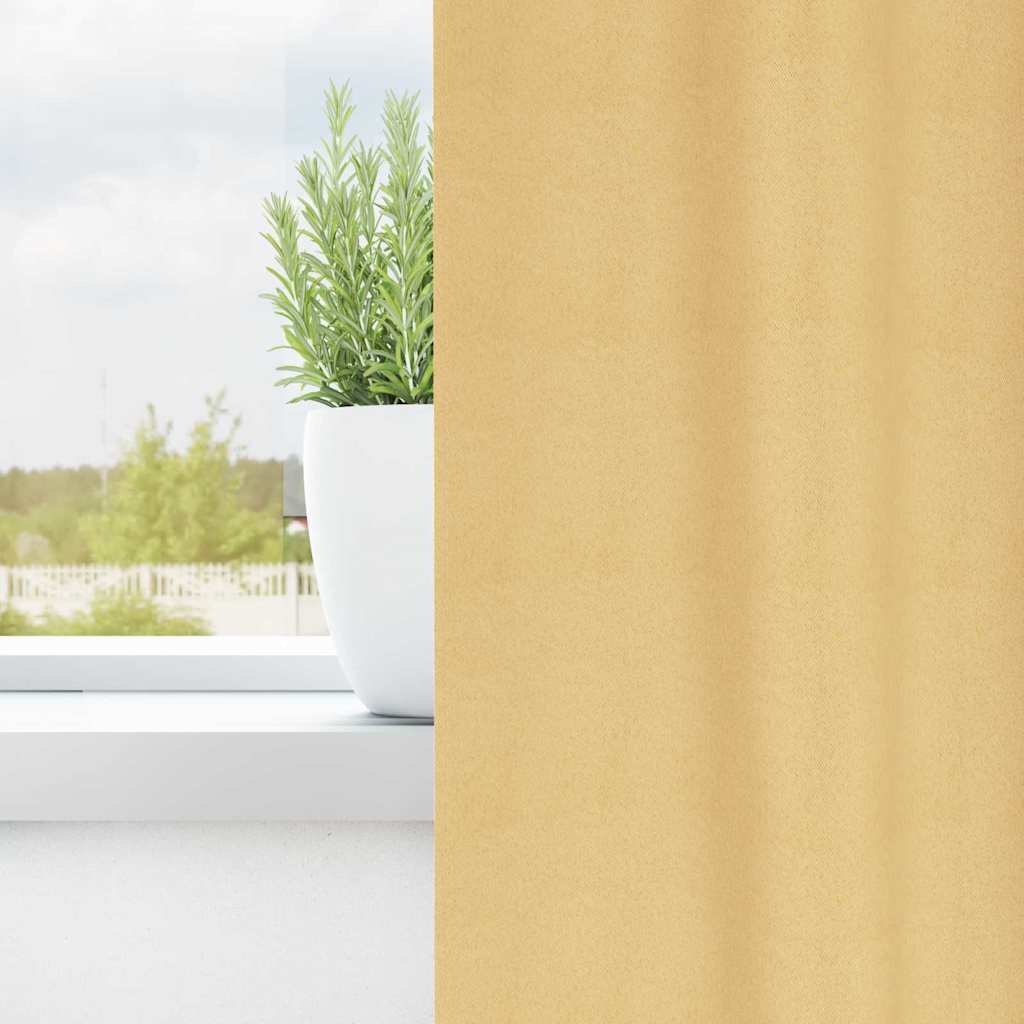 Cortinas blackout com argolas 2 unid. bege 260 x 140 cm