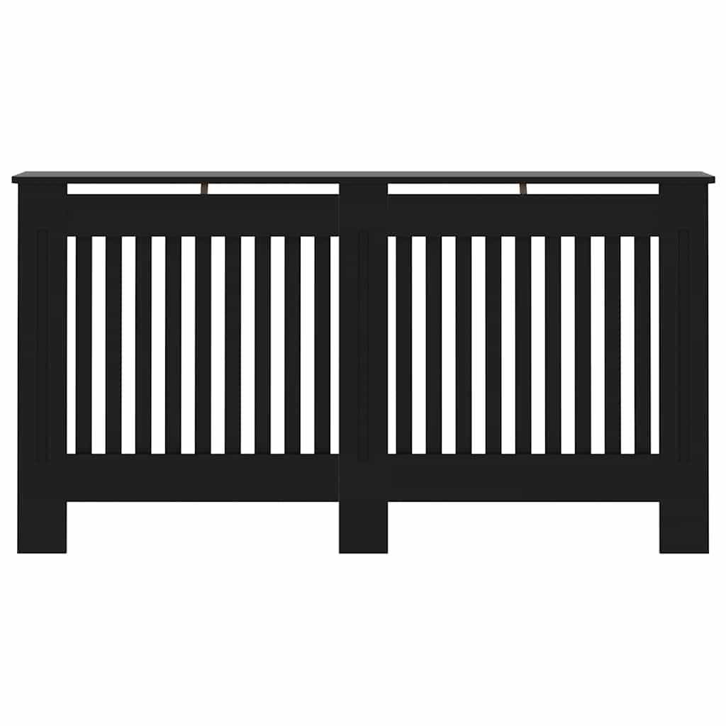 Cobertura de radiador 152x19x81,5 cm derivados madeira preto
