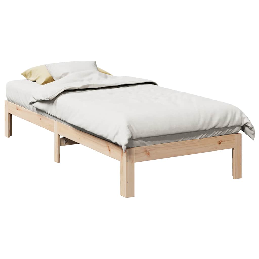 Cama sem colchão 90x200 cm madeira de pinho maciça