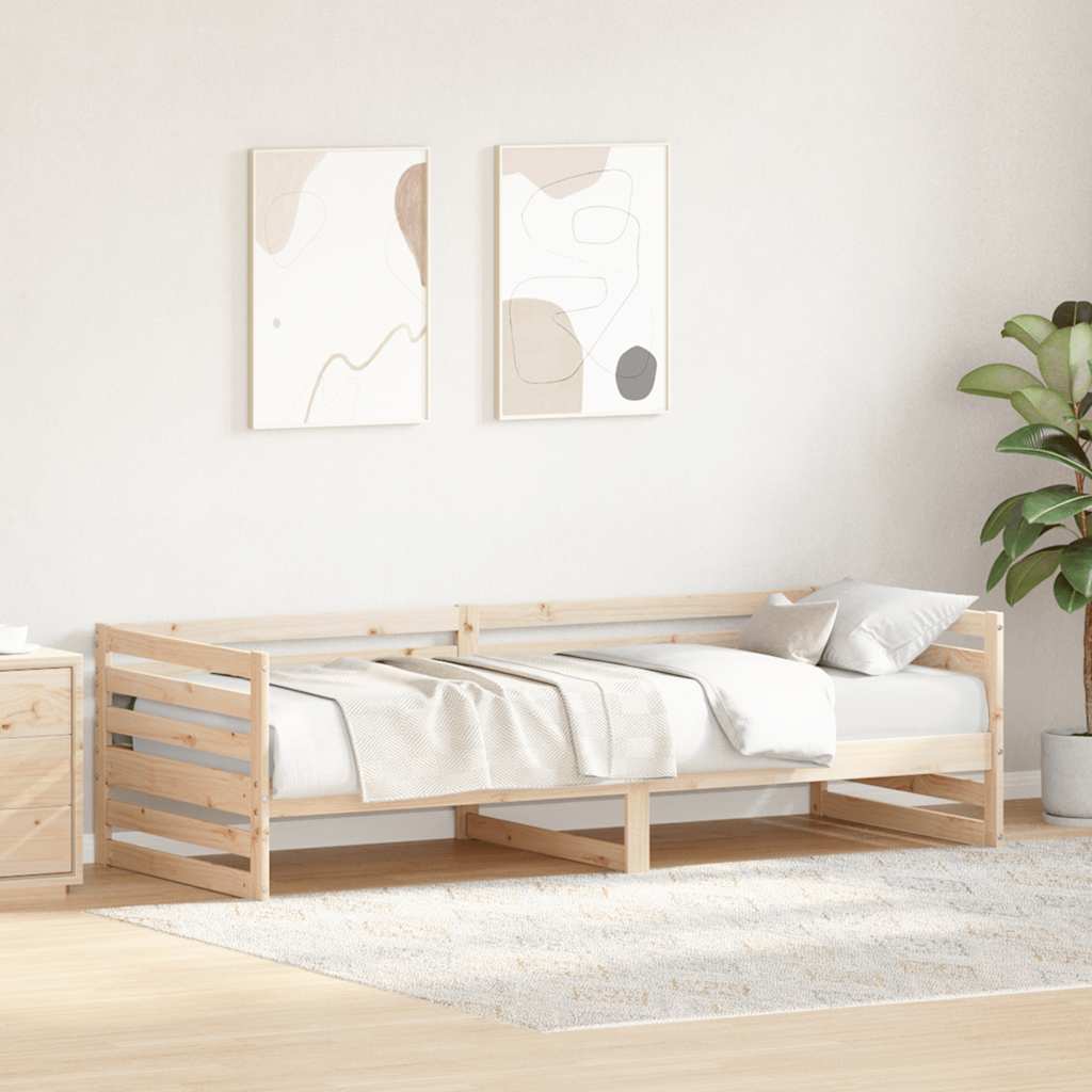 Cama de dia sem colchão 80x200 cm madeira maciça de pinho
