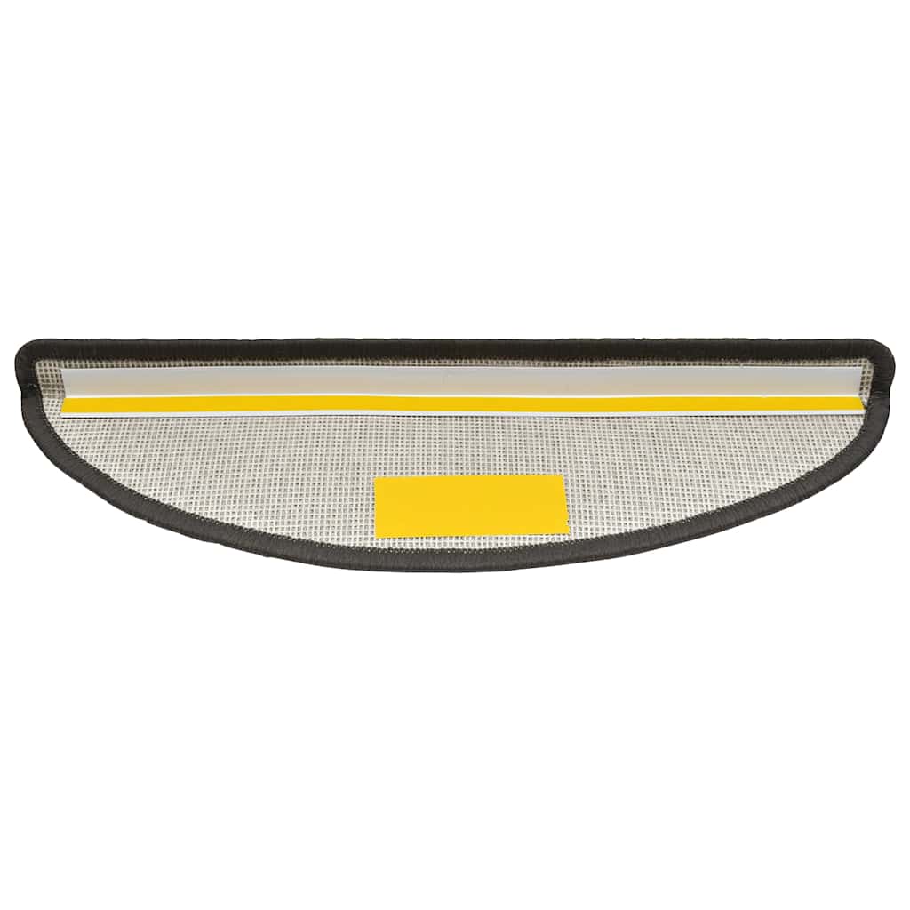 Tapetes de escada 20 peças 56x17x3 cm cinza escuro semicircular
