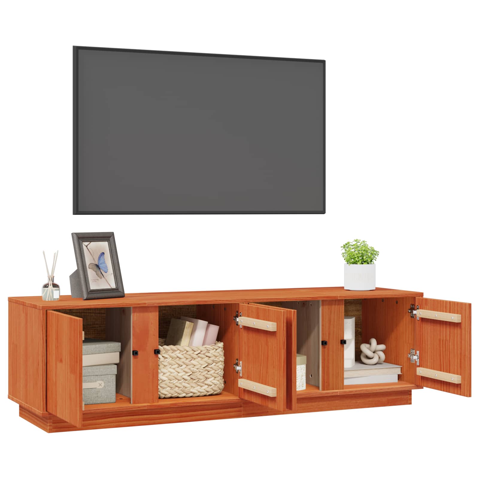 Gabinete para TV castanho cera 140 x 40 x 40 cm