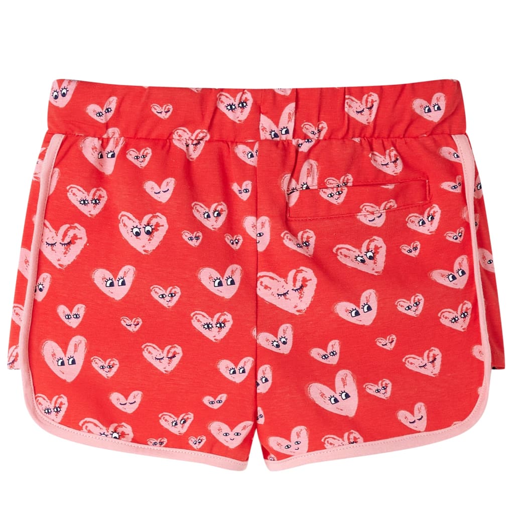 Calções de criança com cordão vermelho 128