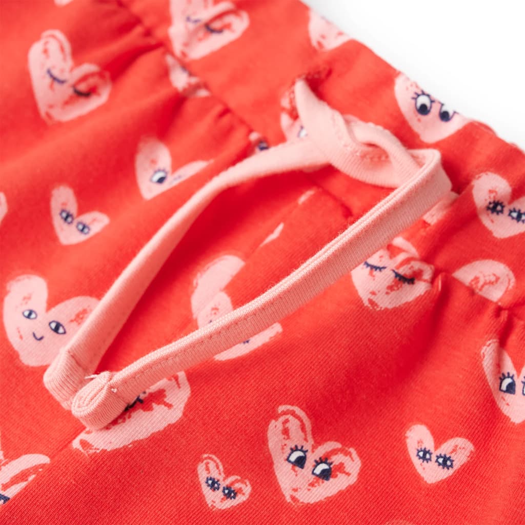 Calções de criança com cordão vermelho 128