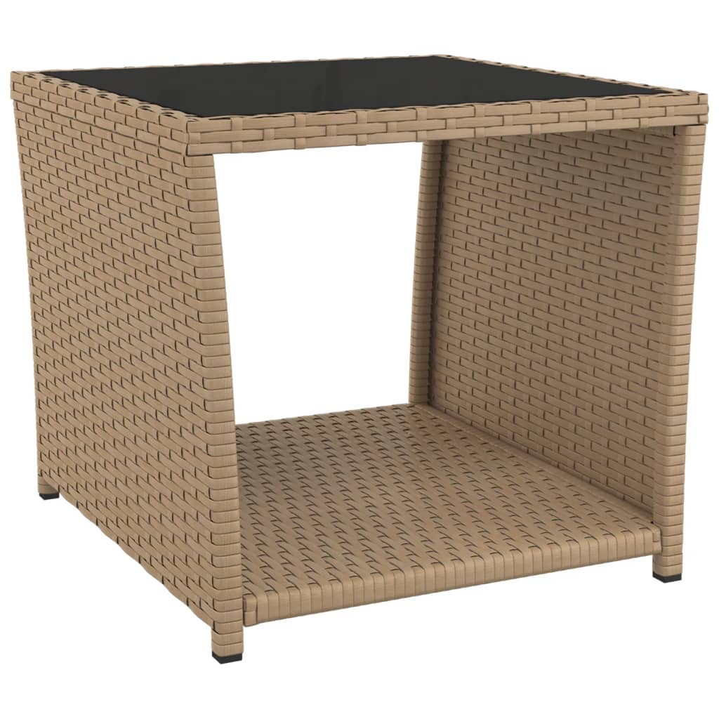 3 Pcs conjunto de jantar p/ jardim com almofadões vime PE bege