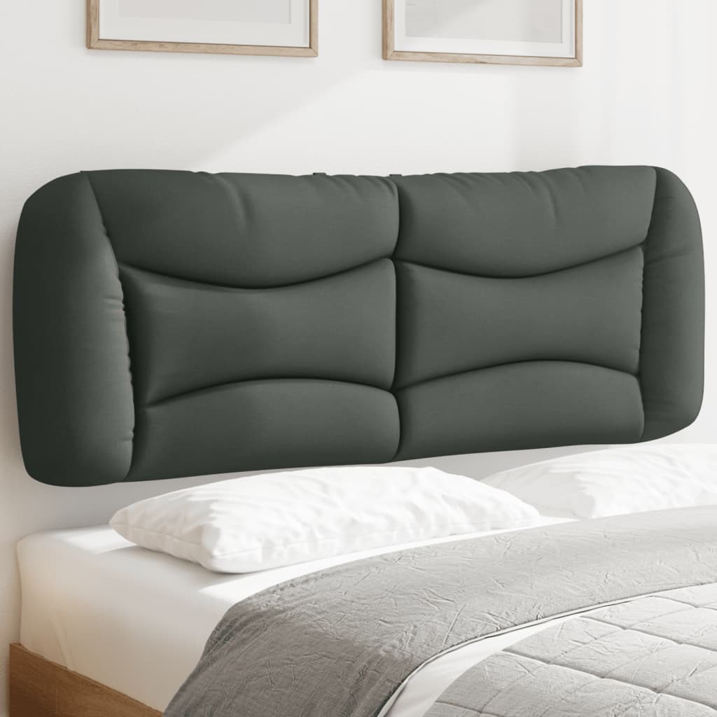 Almofadão de cabeceira hvar 140 cm tecido cinzento-escuro